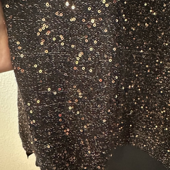 OASIS Pullover Sequins Special Occassions Black Medium Long Sleeves Top BNWOT - Picture 5 of 8